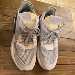 Adidas Nite Jogger Grey Two Solar Orange - Men Size 12